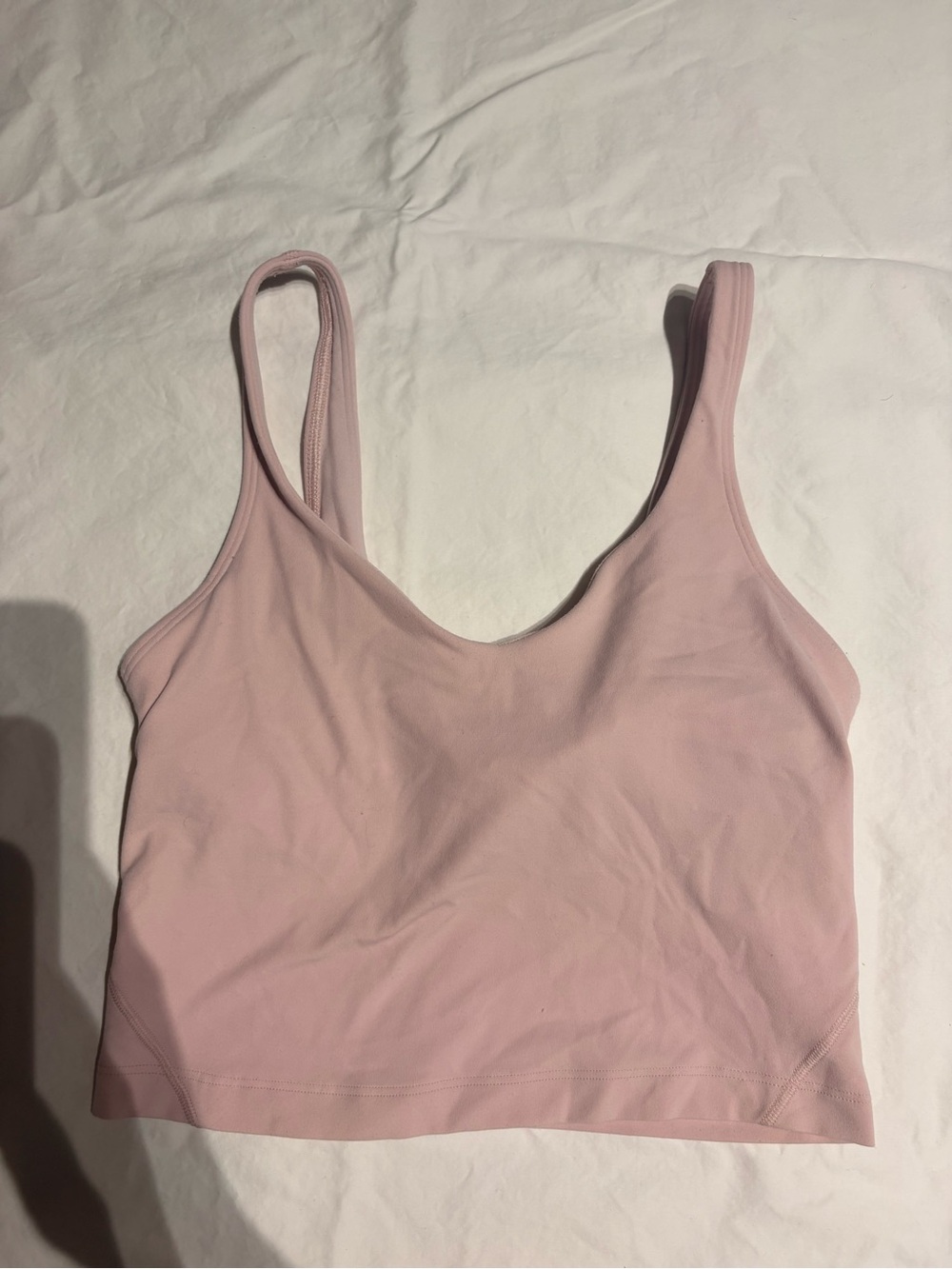 lululemon athletica Pale Pink V-Neck Crop Tank - Picture 3 of 4